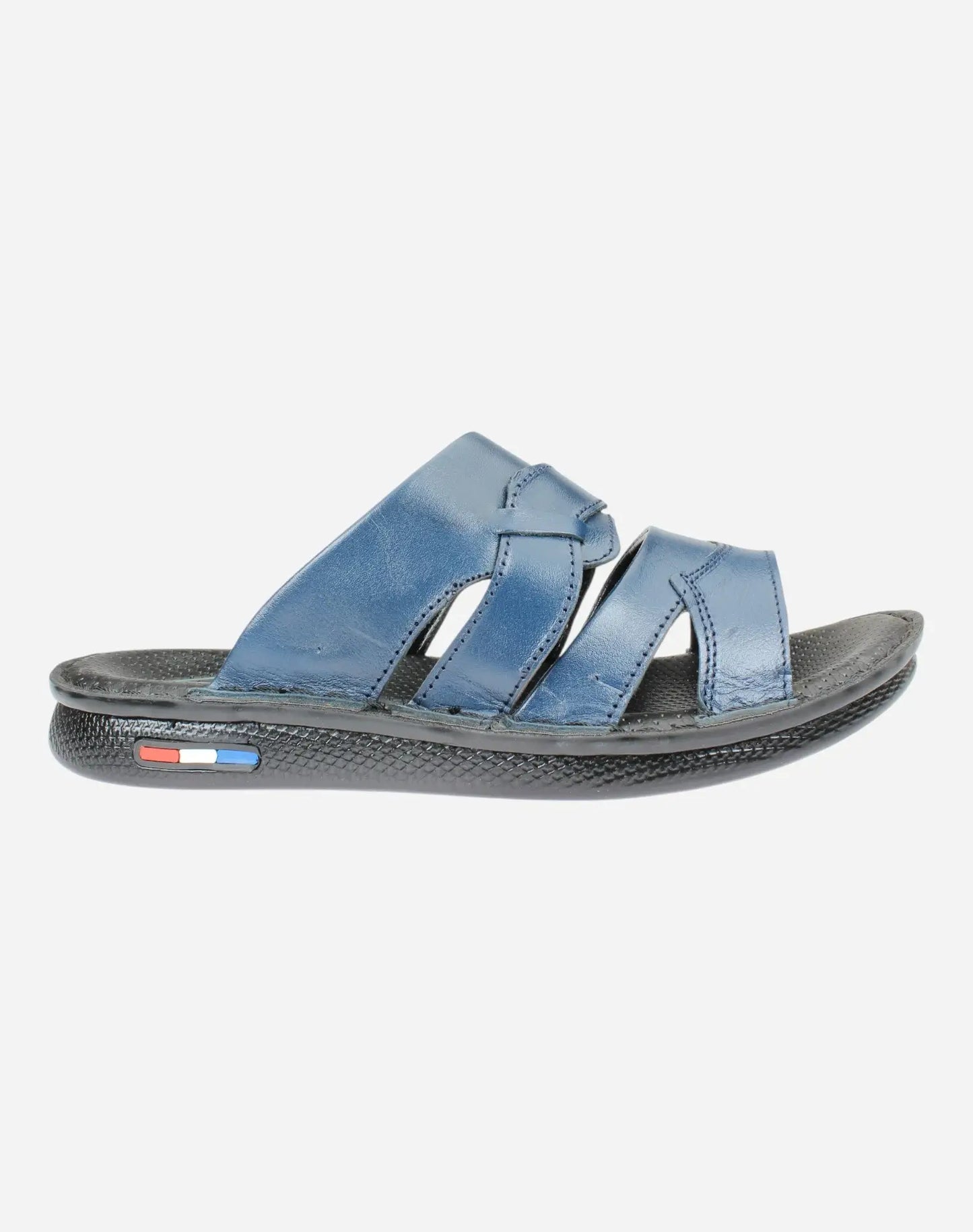 Flexible-and-practical-medical-slippers-navy-color-Image-from-the-right-side