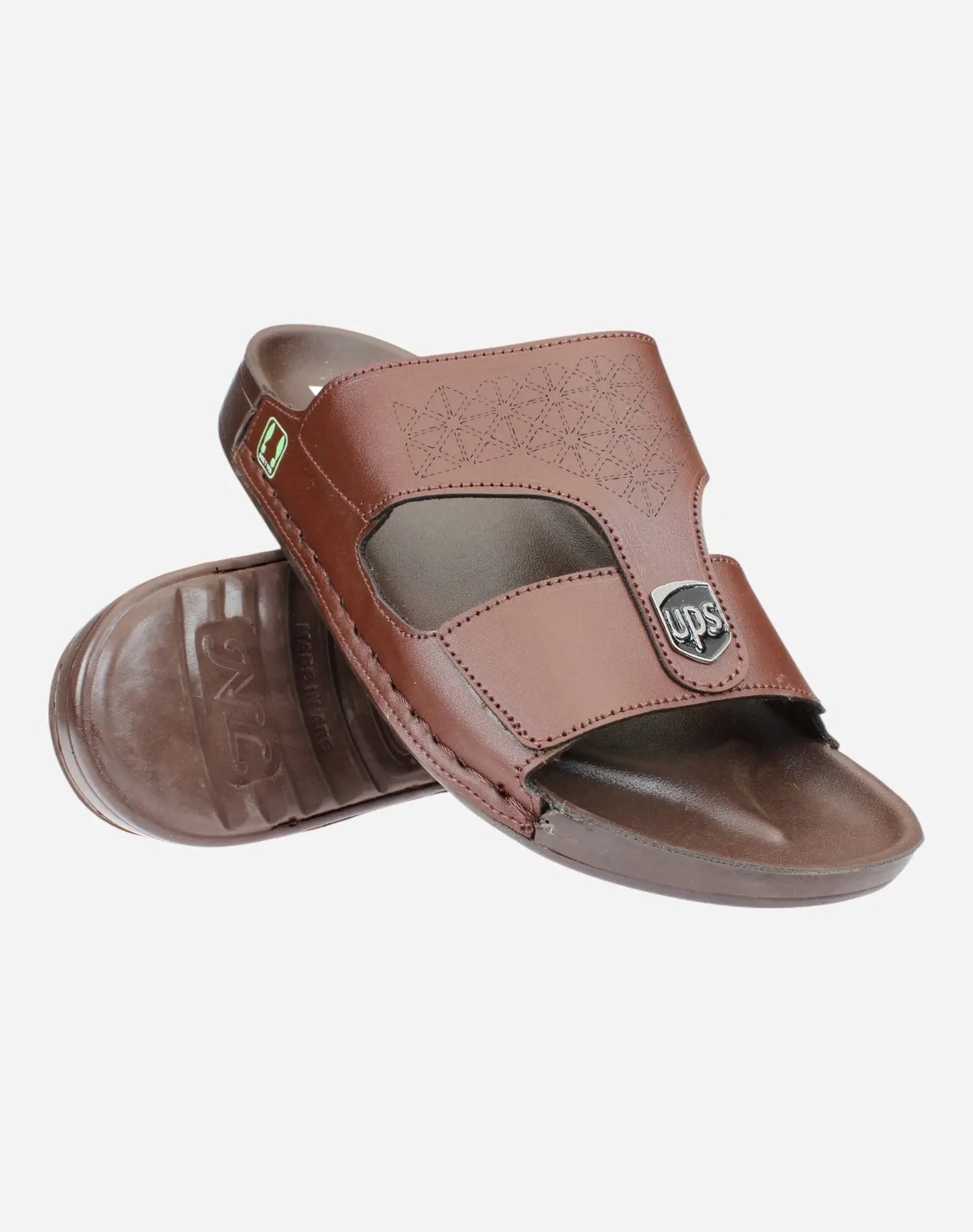 Gulf-slippers-with-laser-engraving-brown-color-Image-of-the-sole