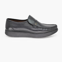 حذاء رجالي رسمي ايطالي أسود صورة جانبية