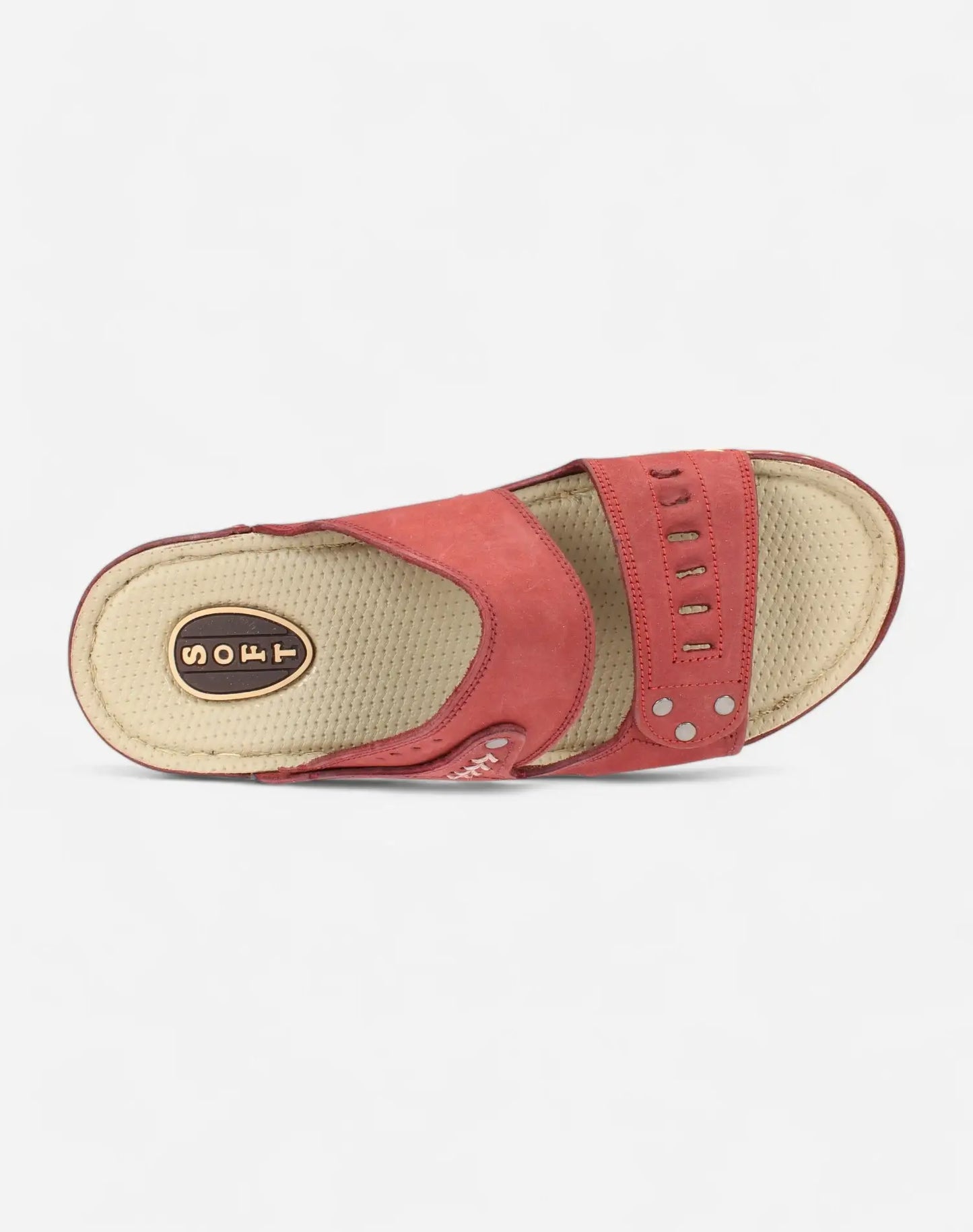 Men-Casual-Comfortable-Slippers-Burgundy-color-Image-from-the-top