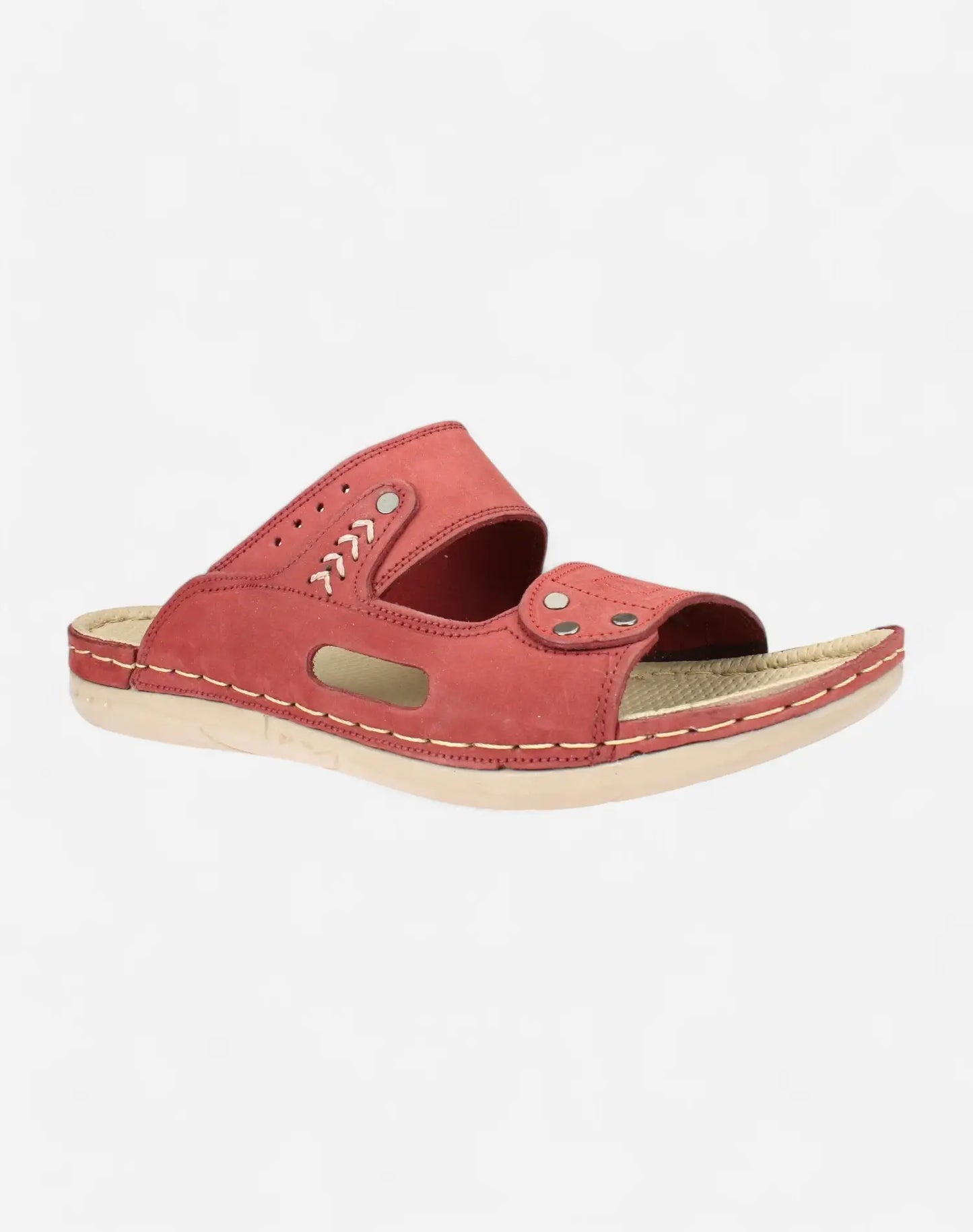 Men-Casual-Comfortable-Slippers-Burgundy-color-Image