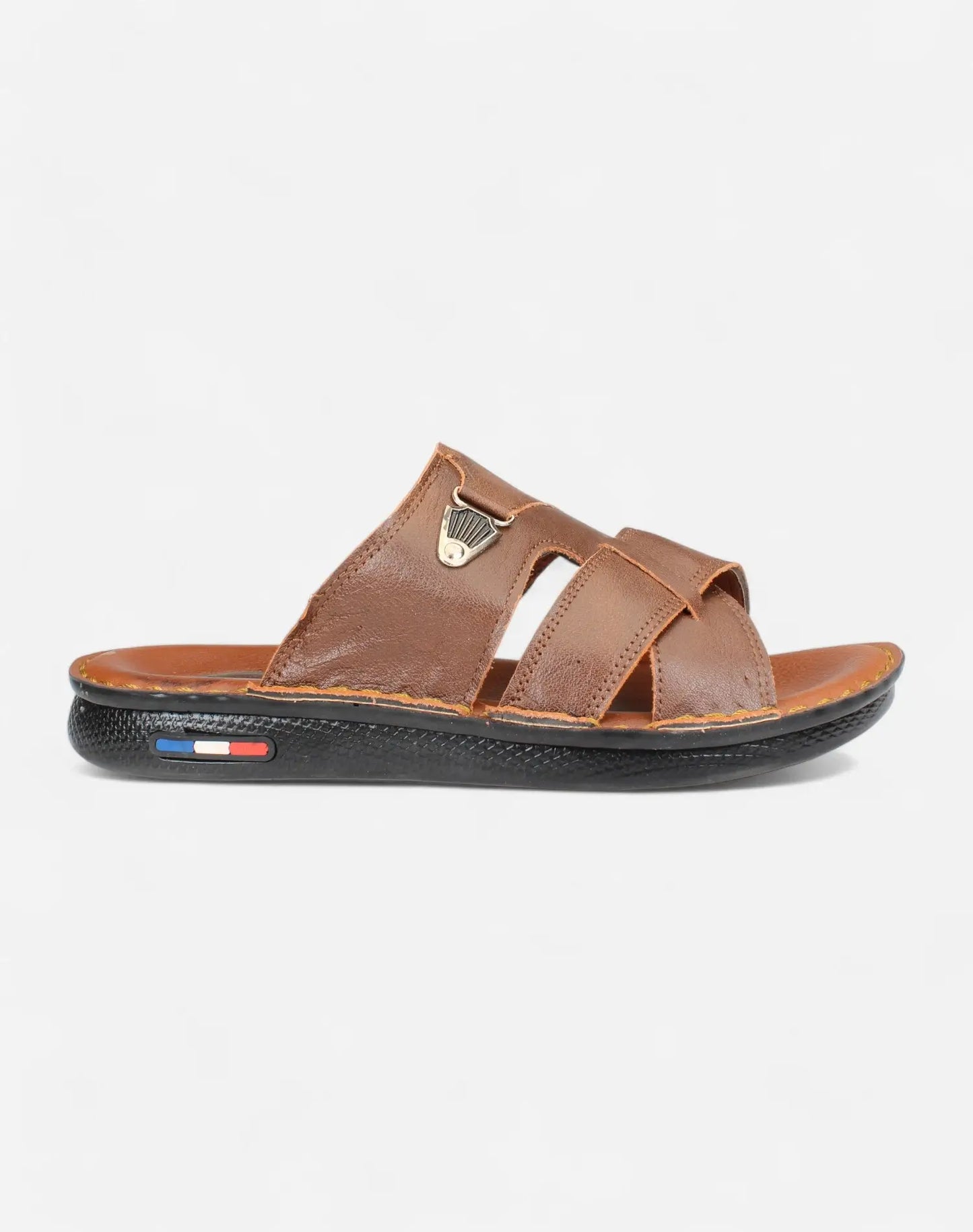 Men-Luxury-Genuine-Leather-Slippers-havan-color-Image-from-the-right-side