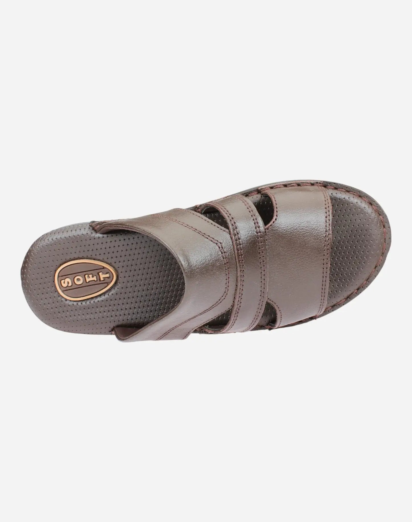 Men-Stylish-Medical-Slippers-Brown-Image-from-Top