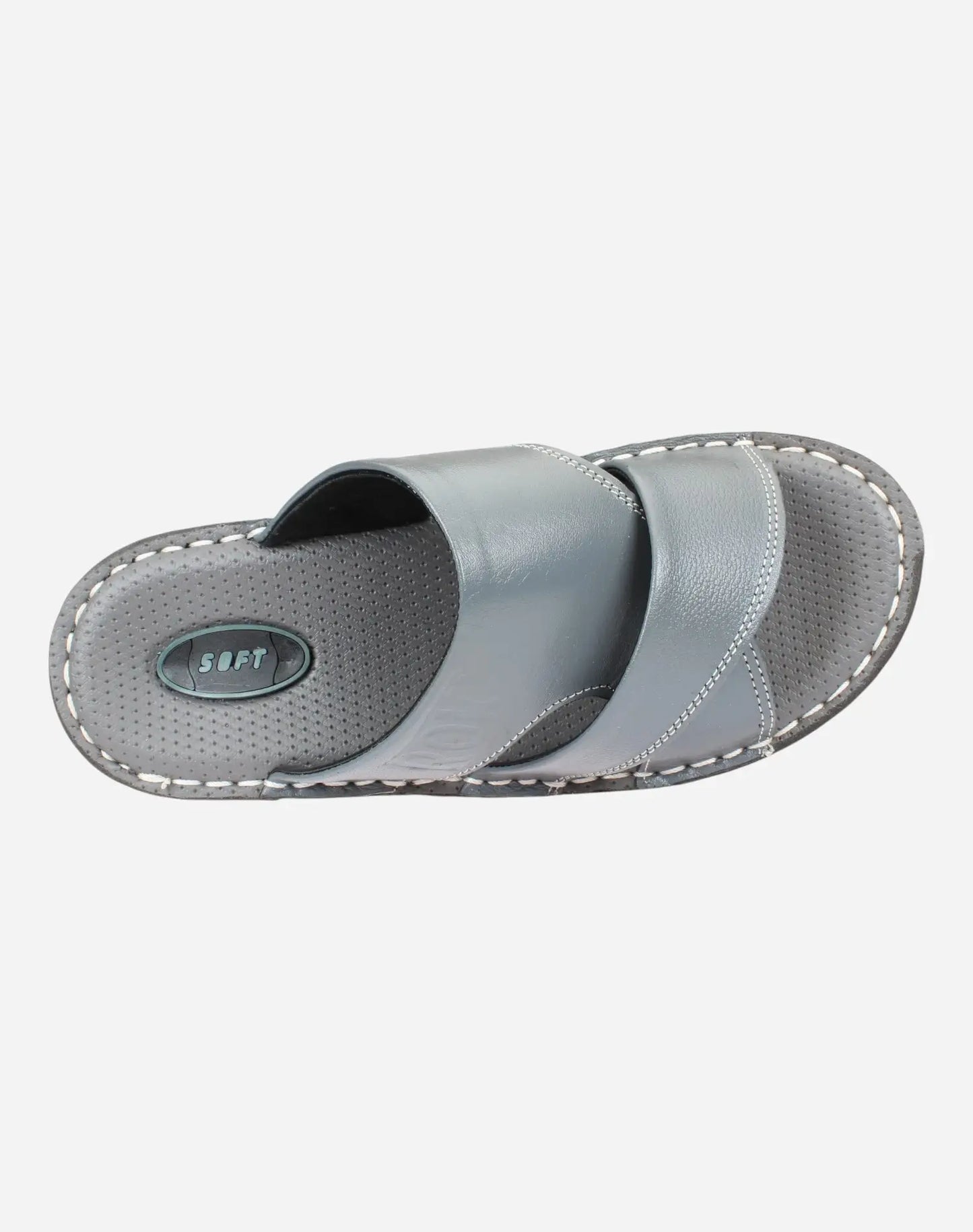 Men's-Casual-Comfortable-Slippers-Grey-Image-from-Top