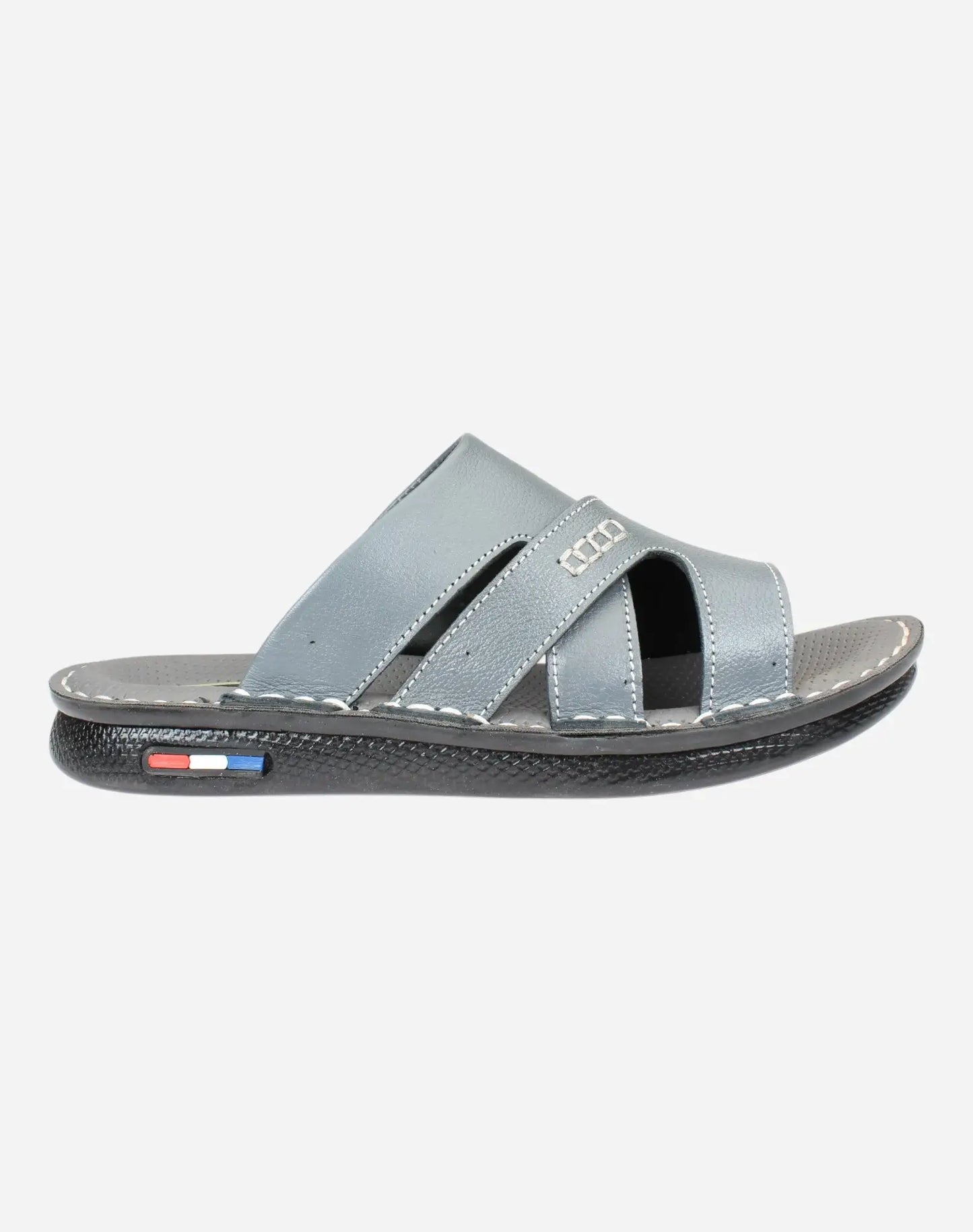 Practical-and-comfortable-men-slippers-grey-color-Image-from-the-right-side