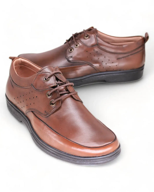احذية رسمية طبية برباط لون بني - Color Brown