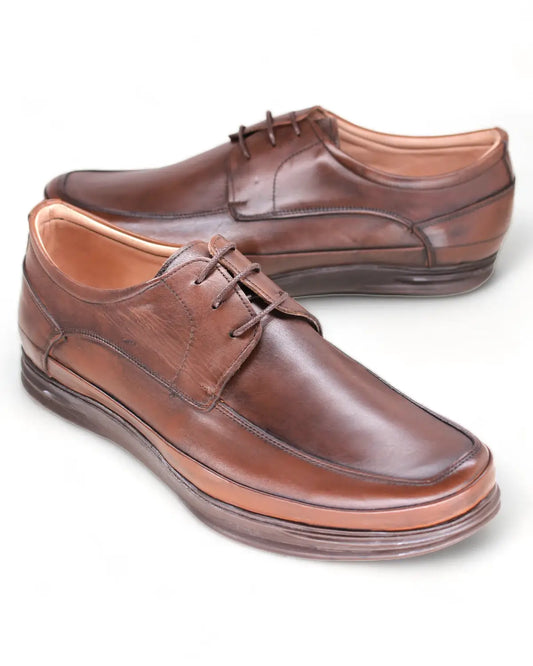 احذية رسمية ايطالية برباط - Color Brown بني