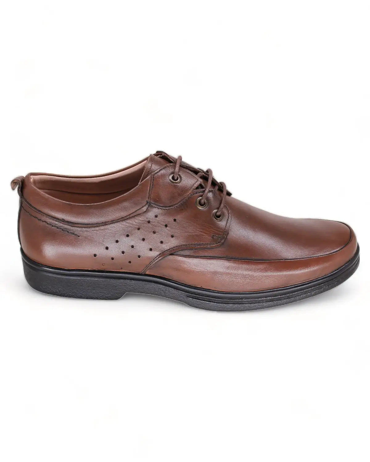 حذاء رجالي رسمي برباط - Color Brown - Side View