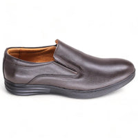 حذاء رجالي رسمي جلد طبيعي ايطالي - Brown - Side View
