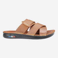 Comfortable-Genuine-Leather-Slippers-Camel-color-Image-from-the-right-side
