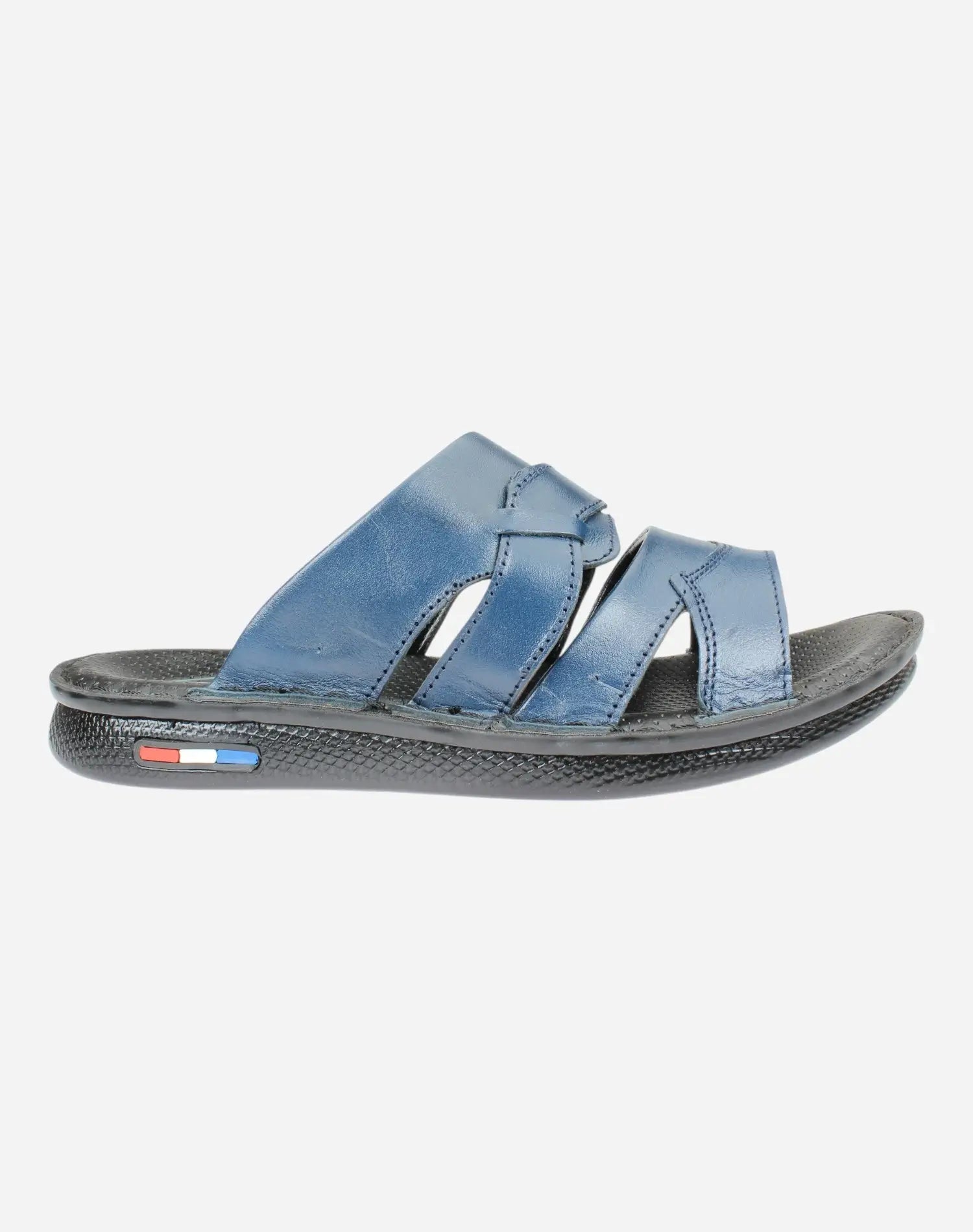 Flexible-and-practical-medical-slippers-navy-color-Image-from-the-right-side