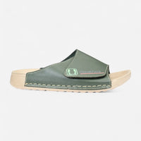 Men-Casual-Sports-Slippers-with-Original-Adhesive-Strap-oliy-color-Image-from-the-right-side