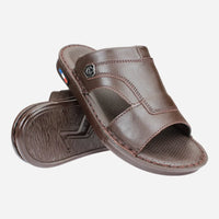 Men-Genuine-Leather-Slippers-brown-color-Image-of-the-sole