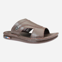 Men-Genuine-Leather-Slippers-brown-color-Image