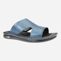 Men-medical-slippers-natural-leather-navy-blue-Image