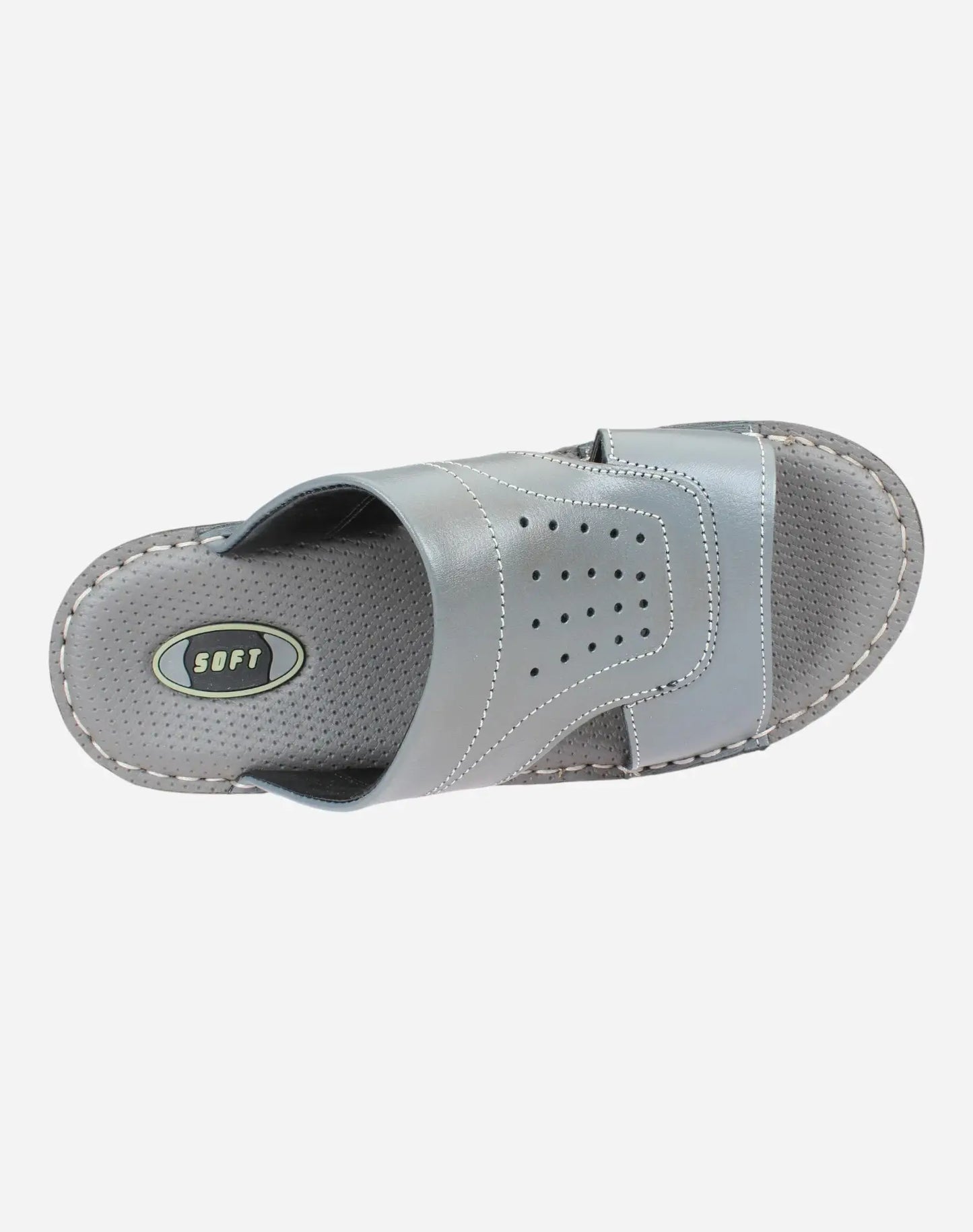 Men's-Comfortable-Stylish-Slipper-Grey-Image-from-Top