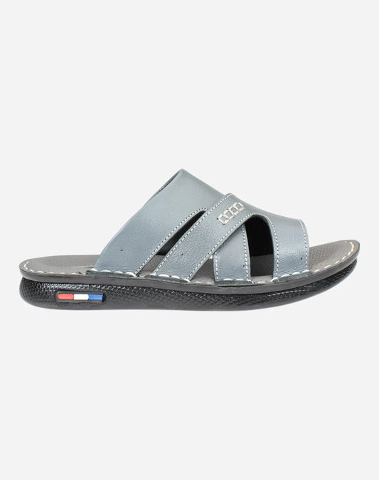 Practical-and-comfortable-men-slippers-grey-color-Image-from-the-right-side