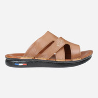Practical-and-comfortable-mens-slippers-camel-color-Image-from-the-right-side